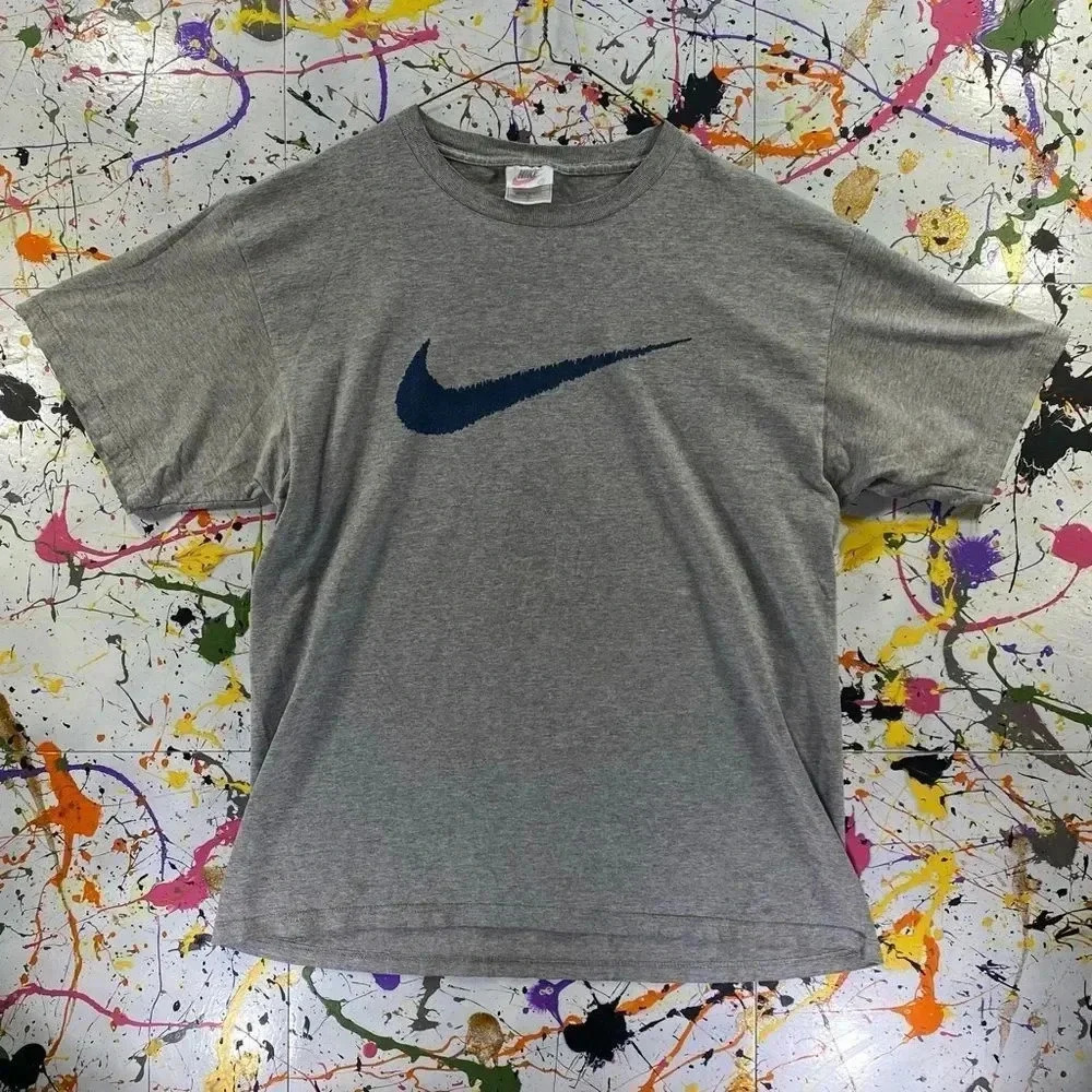 Vintage Made in USA 🇺🇸 Nike ✅ T-Shirt (White Tag) Center Swoosh